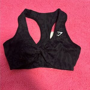 Gymshark adapt safari Black Patterned Sports Bra